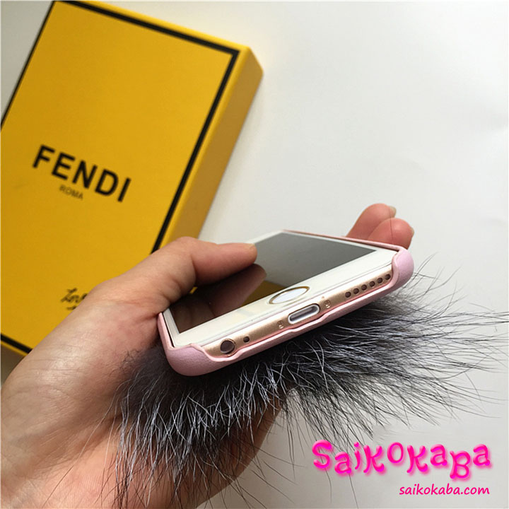 iphone7plus ケース Fendi 兎の毛 可愛い