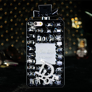 iPhone7 香水瓶ケース Dior デコケース リボンクリア チェーン付き おしゃれ