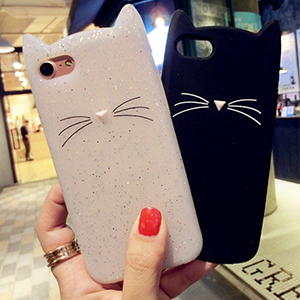 可愛い 猫 iPhoneケース アイフォン7プラス シリコンカバー 人気