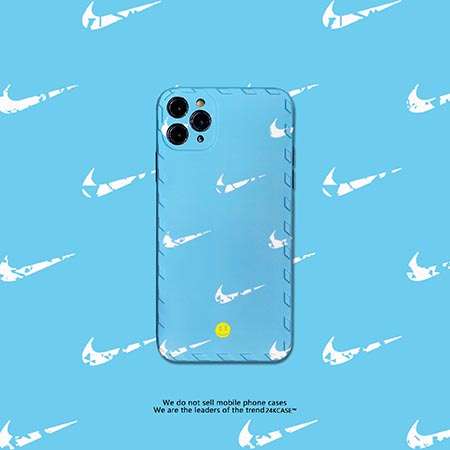 Nike iPhone12/12pro/12miniケース 青い背景に白いロゴ シンプルなデザイン とてもかっこいいです ナイキ iphone11/11pro携帯ケース代金引換をご利用できます