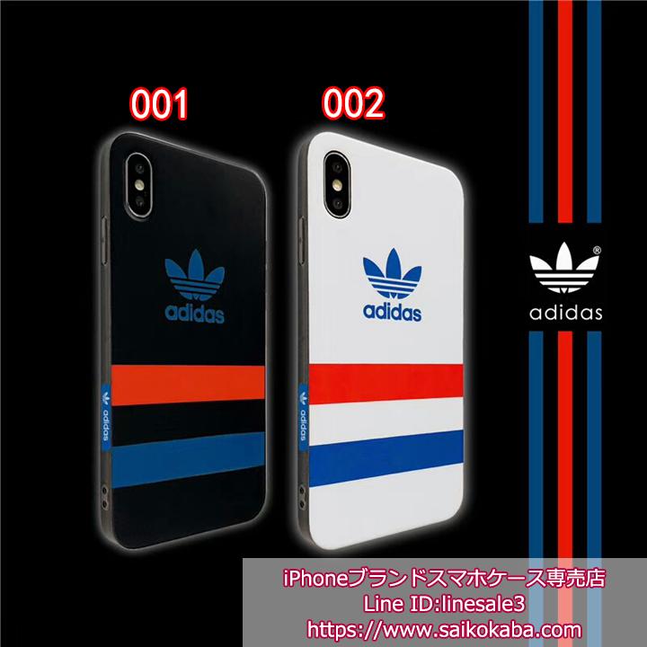 iPhoneXR ケース Adidas 三つ葉ロゴ