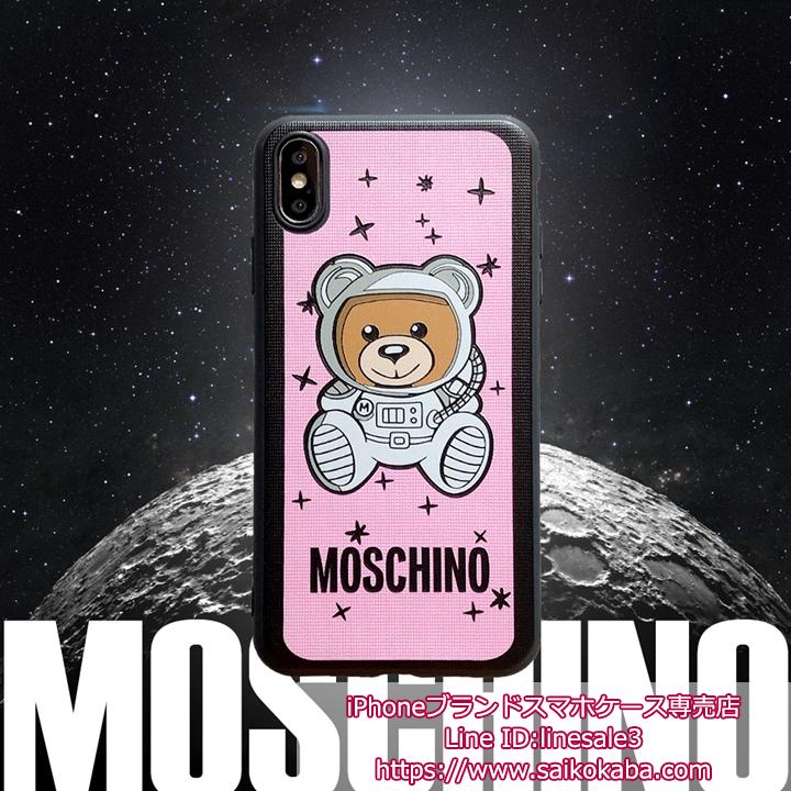 iPhoneXS カバー MOSCHINO 宇宙飛行士