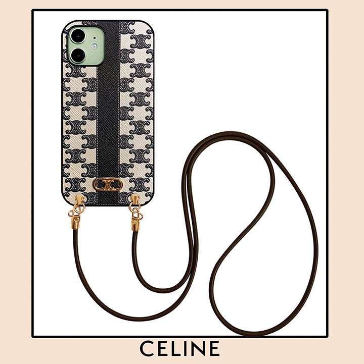 Celine iPhone 12promax チェーン付き 携帯ケース